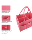 PINK Baby Diaper Caddy Organizer Nursery use Foldable Lightweight Portable Storage Baby Shower Gift Travel Tote Car